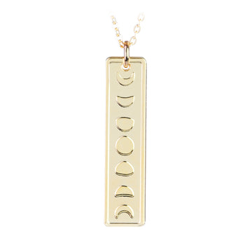 Moon Phases Skinny Bar Gold-Fill Necklace
