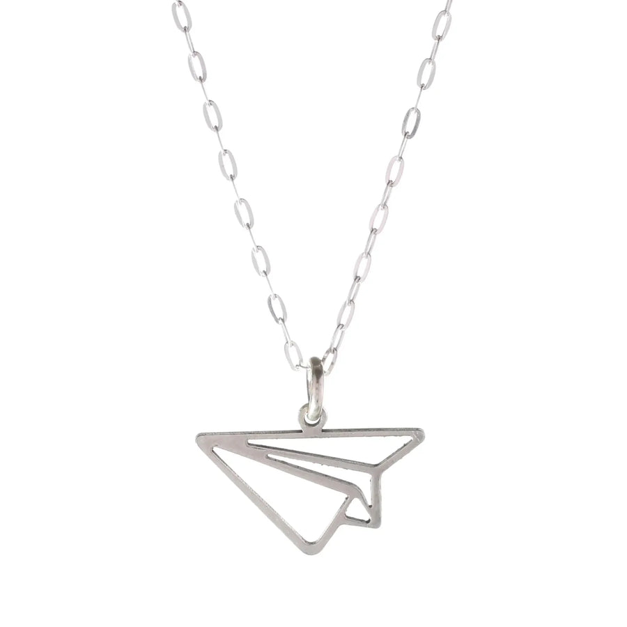 Paper Airplane Necklace