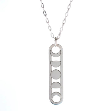 Moon Phase Bar Cut-Out Necklace