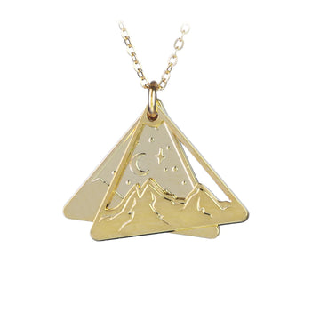 Layered Mountains Gold-Fill Necklace