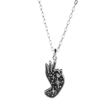 Ethereal Yoga Hand Necklace