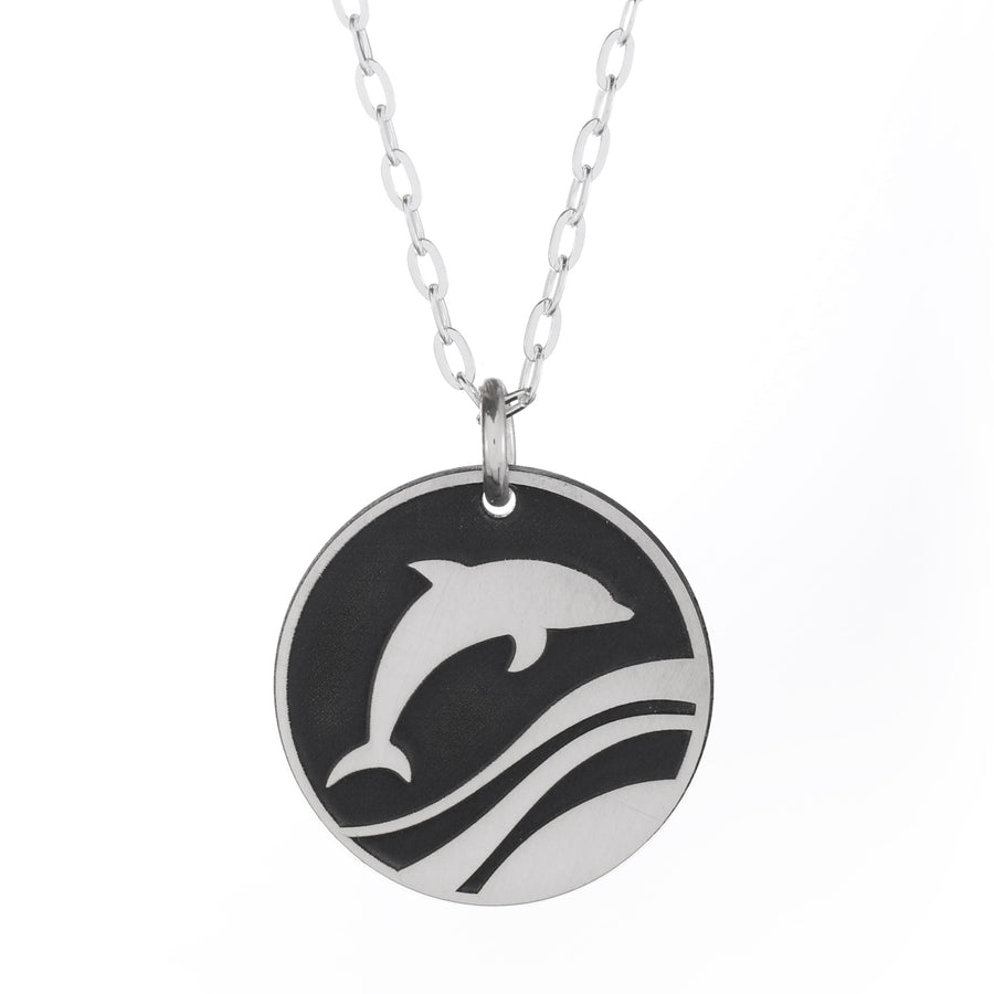 Dancing Dolphin Round Necklace