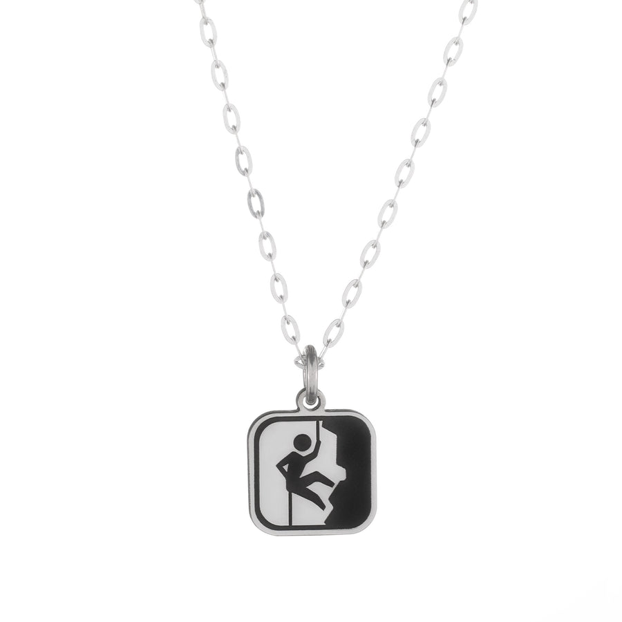 Rock Climbing Sign Necklace