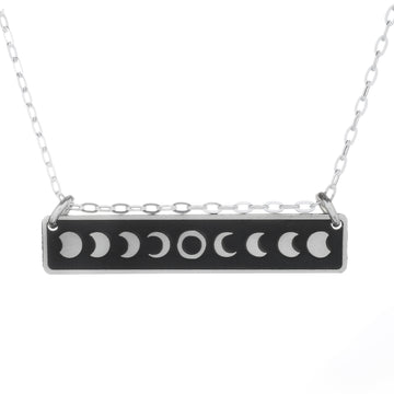 Solar Eclipse Horizontal Bar Necklace