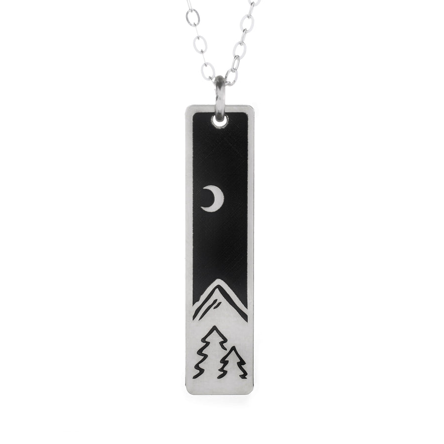Night Scene Skinny Bar Necklace