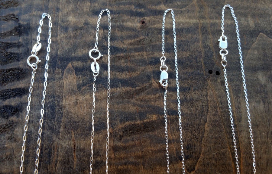 Sterling silver chain. 16, 18, 20