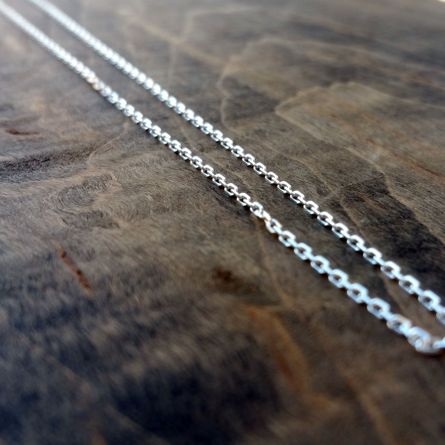 Sterling silver chain. 16, 18, 20