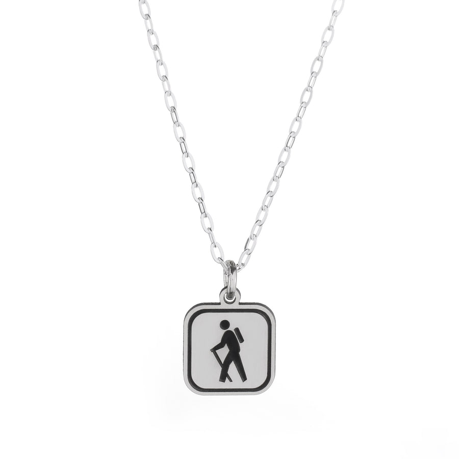 Hiking Sign Necklace