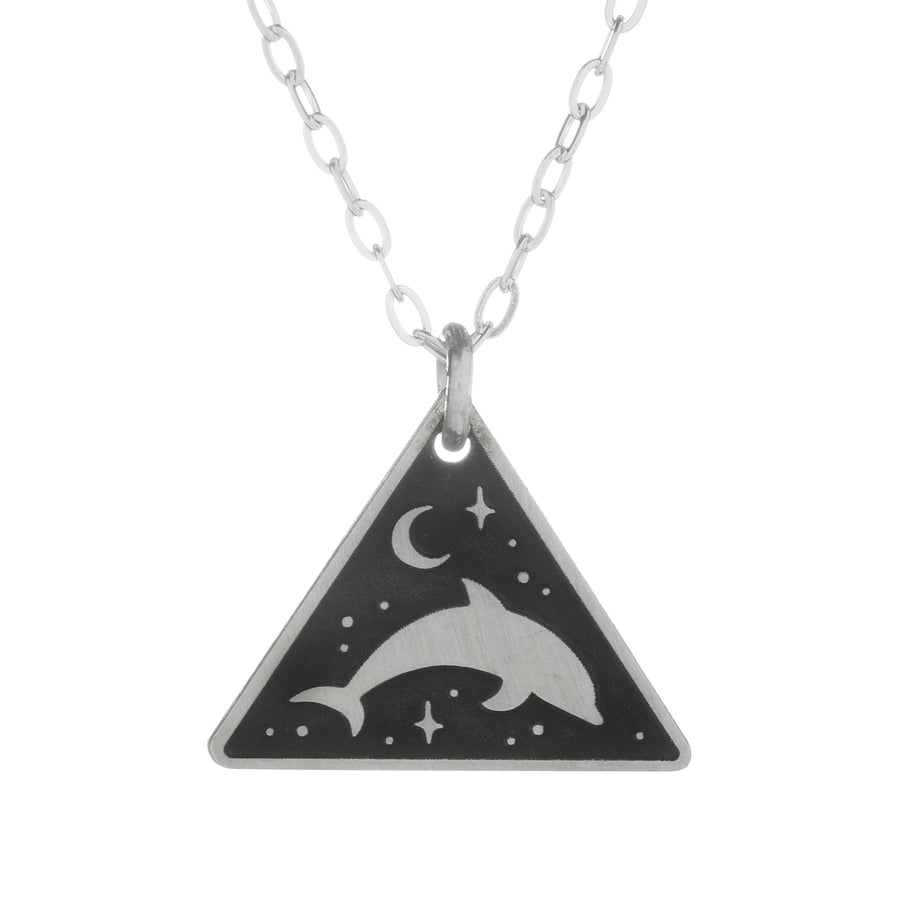 Moon Dolphin Necklace