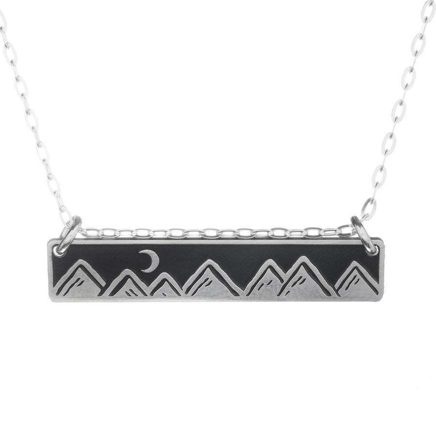 Moonlit Mountains Horizontal Bar Necklace