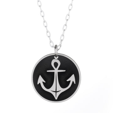 Nautical Anchor Round Necklace