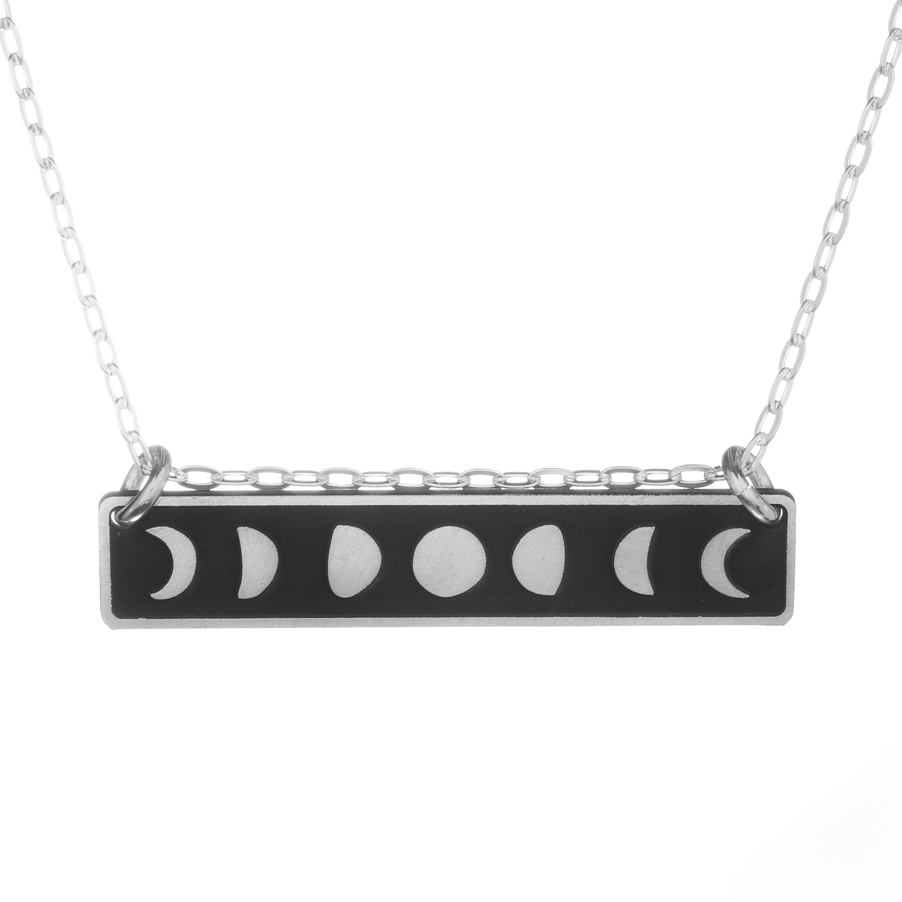 Moon Phases Horizontal Bar Necklace – The Bearded Jeweler
