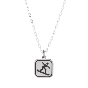 Snowboarding Sign Necklace
