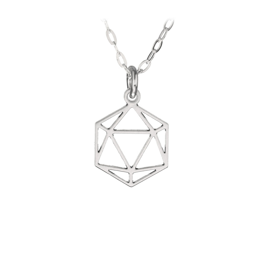 D20 Dice Cut-Out Necklace – The Bearded Jeweler