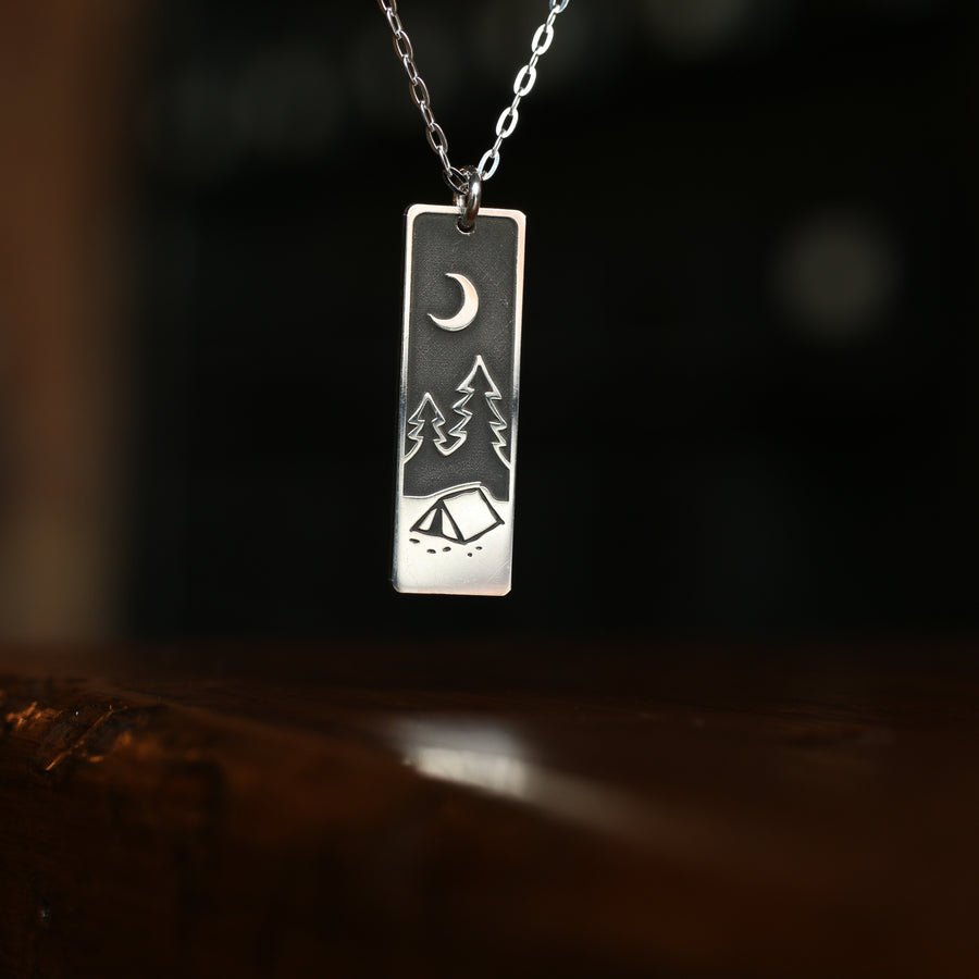 Find Your Path Wide Bar Necklace