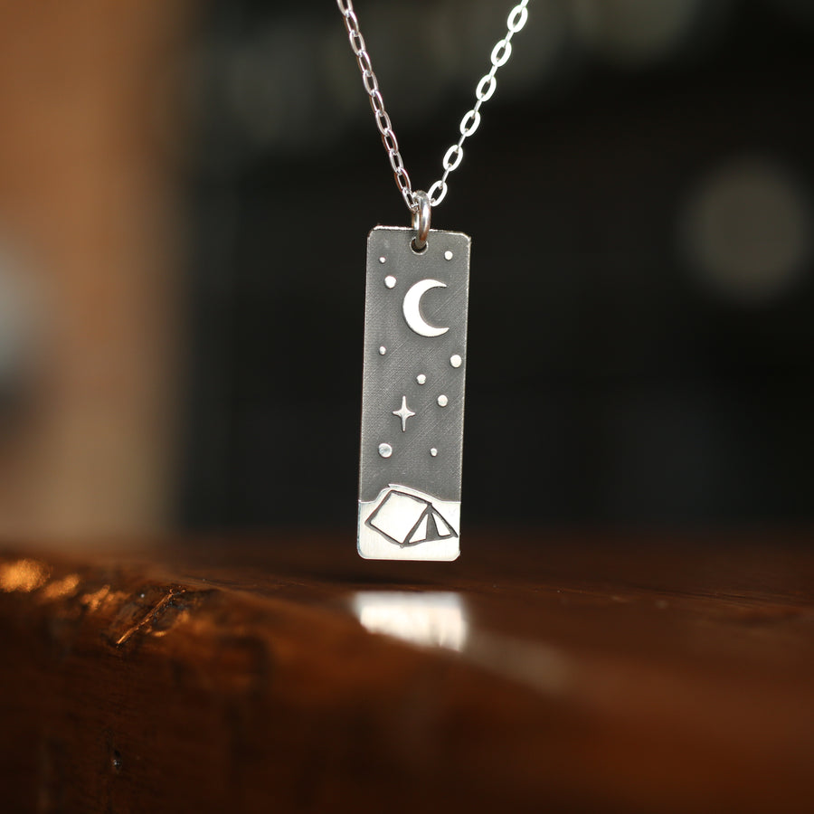 Sleep Under The Stars Wide Bar Necklace
