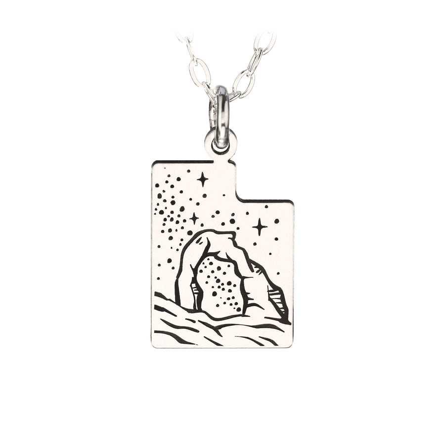 Milky Way Delicate Arch Utah Shaped Necklace