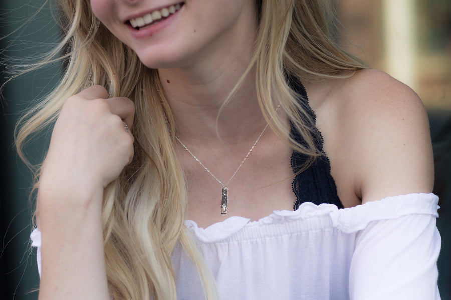 Tree Night Skinny Bar Necklace