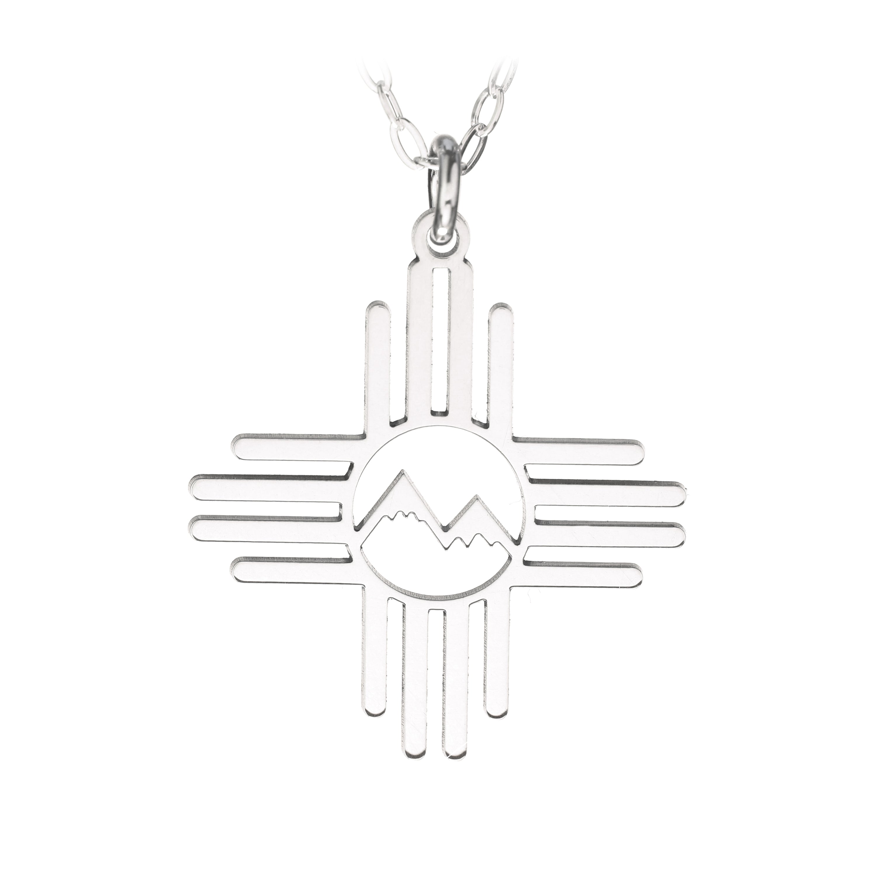 Mountain Zia Sun Symbol Necklace – The Bearded Jeweler