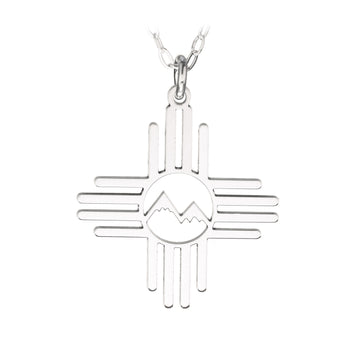 Mountain Zia Sun Symbol Necklace