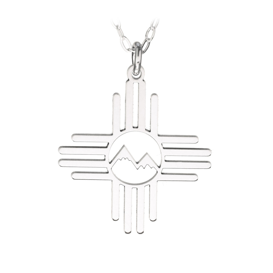 Mountain Zia Sun Symbol Necklace
