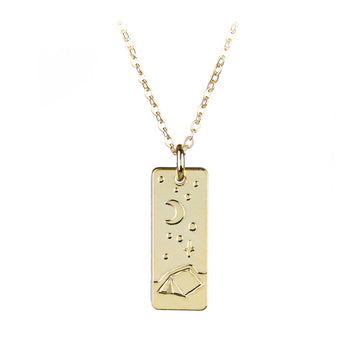 Night Outdoors Mini Gold-Fill Necklace