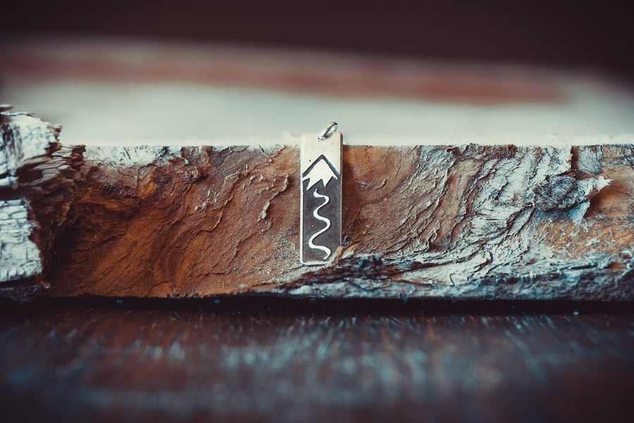 Ski Slopes Skinny Bar Necklace