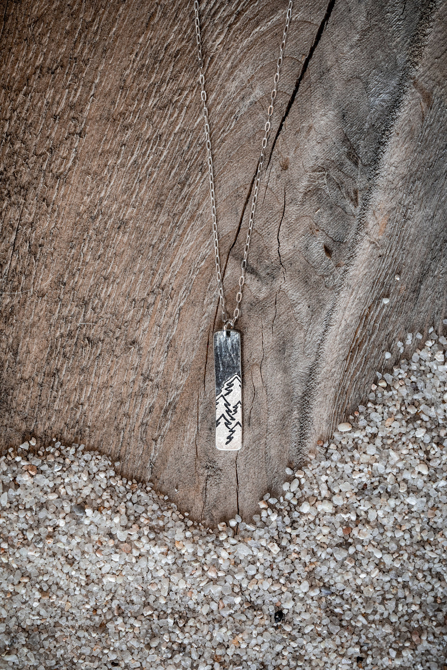 Pine Trees Skinny Bar Necklace