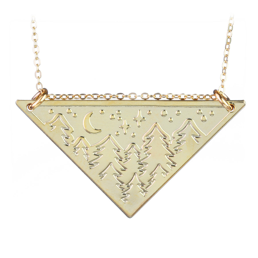 Serene Trees Gold-Fill Necklace