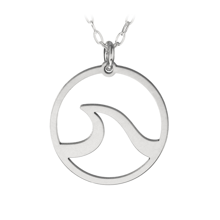 Wave Large Cut-Out Round Necklace